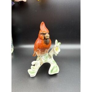 Vintage Gerold Porzellan Red Virginia Cardinal Figurine West Germany Bavaria